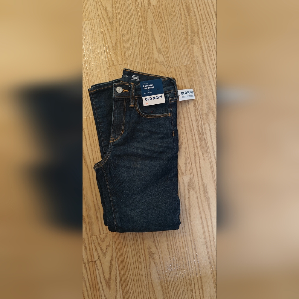 Old Navy Girls Slim Straight Jeans in Deep Indigo